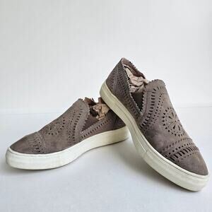 Seychelles So Nice Size 10 Mushroom Brown Suede Sneakers Slip On Shoes Leather